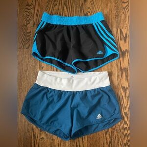 Lot of 2 Adidas athletic sport shorts bundle M